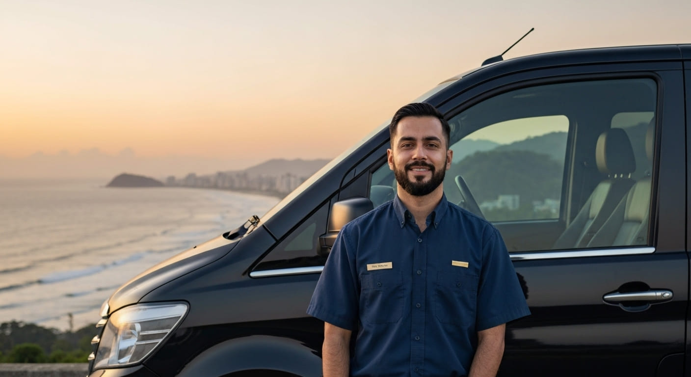 Vehículo de Multiservice Transport FC en una ruta escénica de Panamá